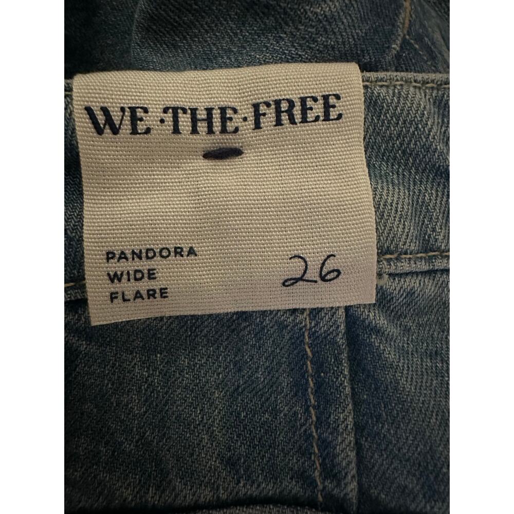 We the free women’s Pandora Wide flare blue jeans size 26 NWT - Picture 4 of 16